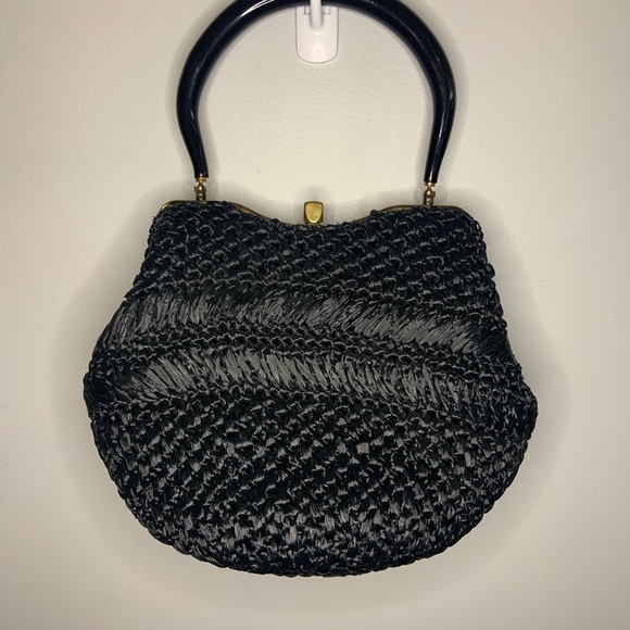 Morris Moskowitz black vintage hand bag. - Picture 2 of 4